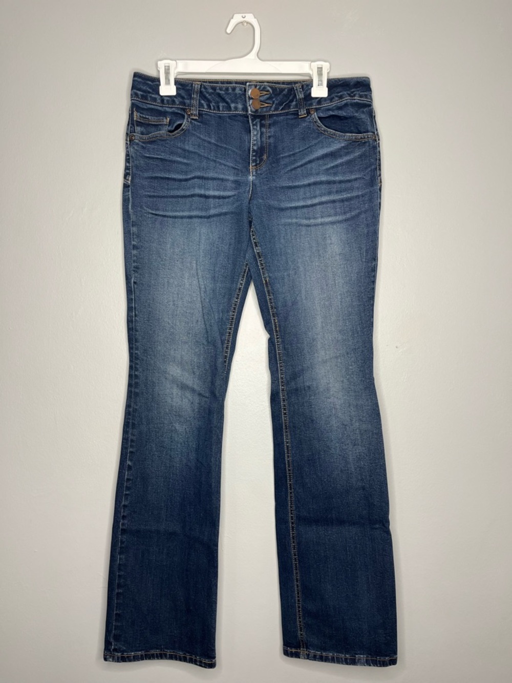 New York & Company Curve Creator Bootcut Women's Blue Flared Denim Jeans